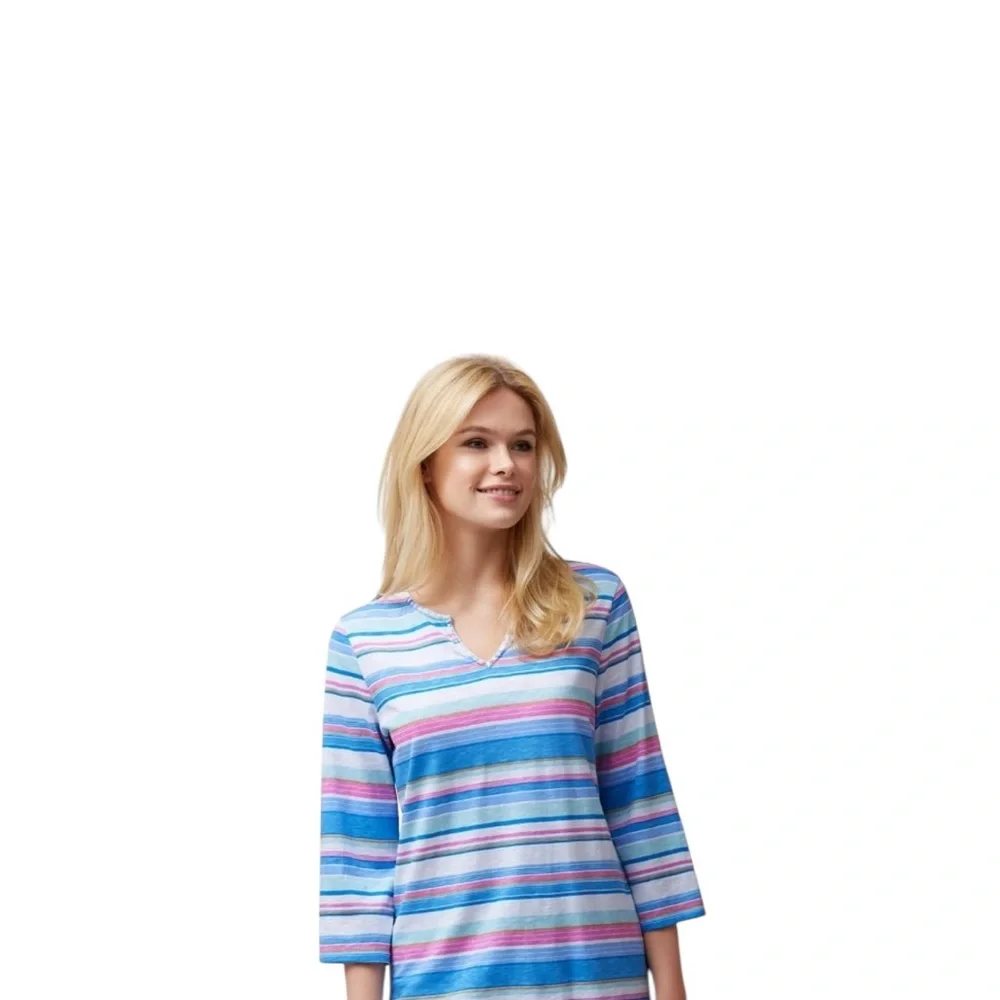 Tommy Bahama Pima Cotton Striped top size XL - Picture 7 of 12